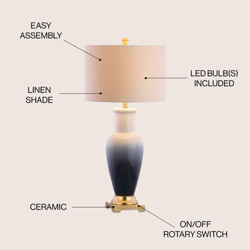 Dip Dye 31.5" Ceramic LED Table Lamp - JONATHAN Y